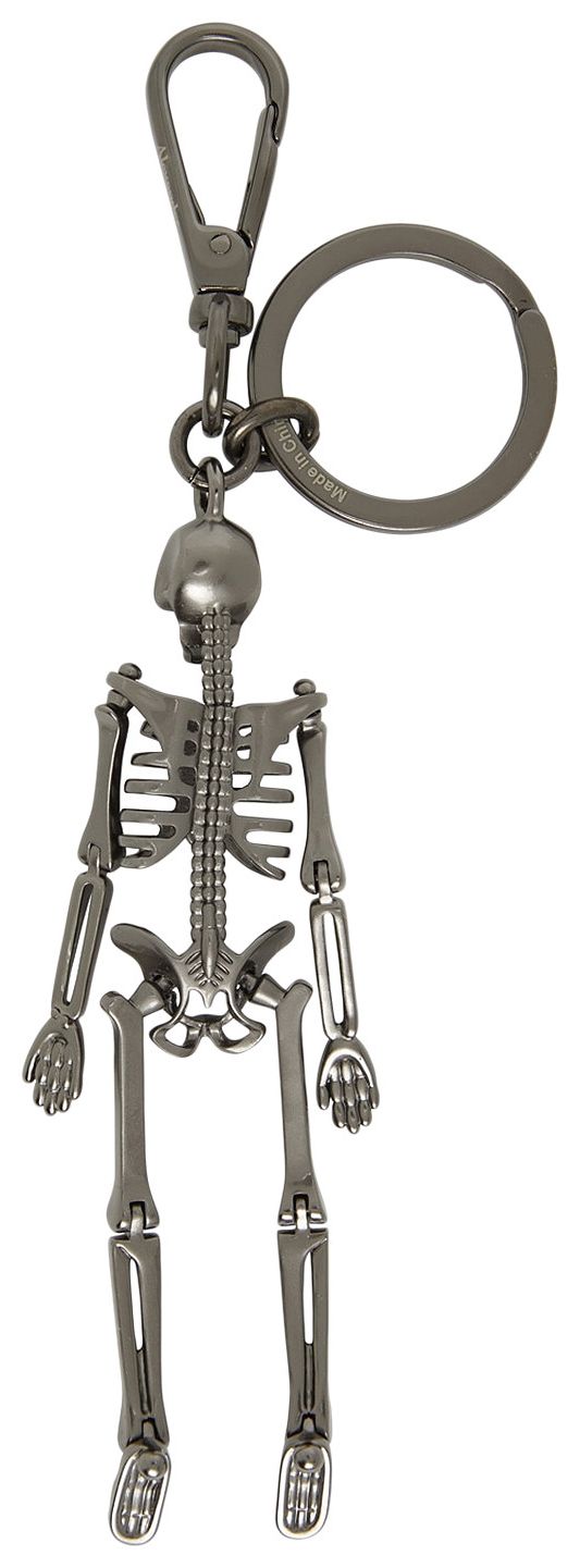 Alexander McQueen Skeleton Keychain Gunmetal