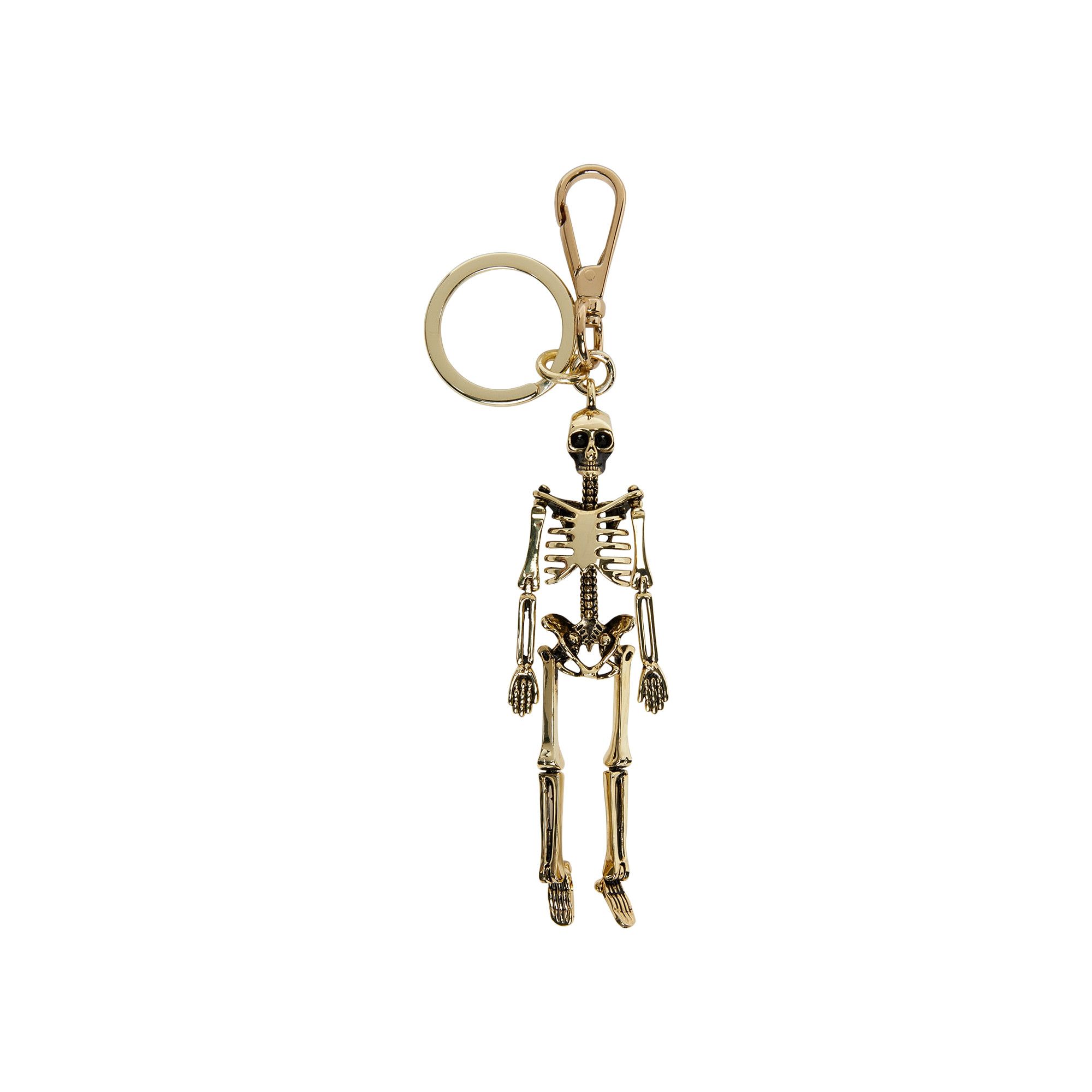 Buy Alexander McQueen Skeleton Keychain Gold 312360J160G7050