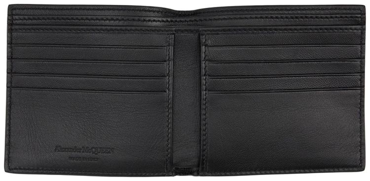 Alexander McQueen Rib Cage Bifold Wallet Black