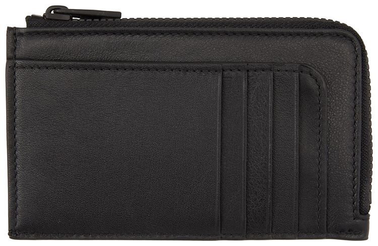 Alexander McQueen Biker Skull Zip Card Holder BlackRed