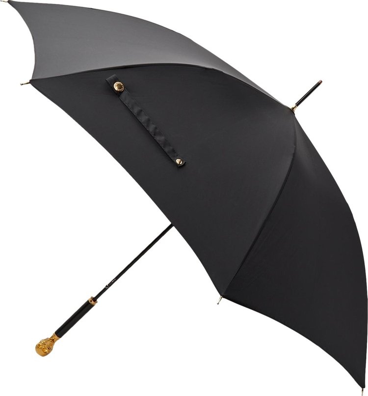 Alexander McQueen Skull Long Umbrella BlackGold