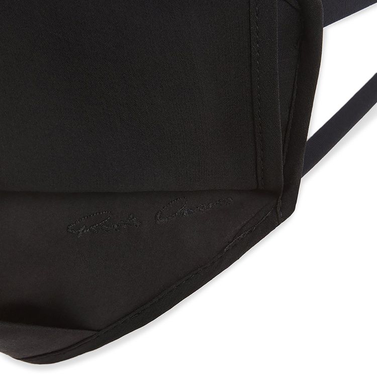 Rick Owens Long Silk Mask Black