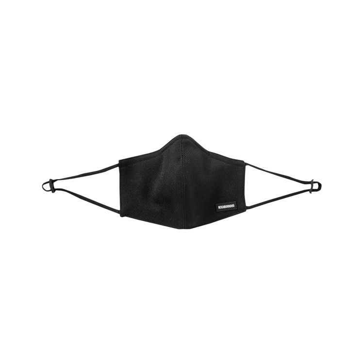 Neighborhood Guardian Logo Appliqued Woven Face Mask Black
