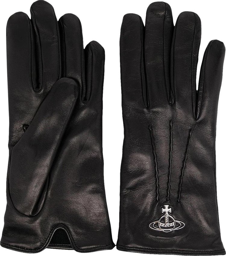 Vivienne Westwood Orb-Plaque Gloves 'Black'