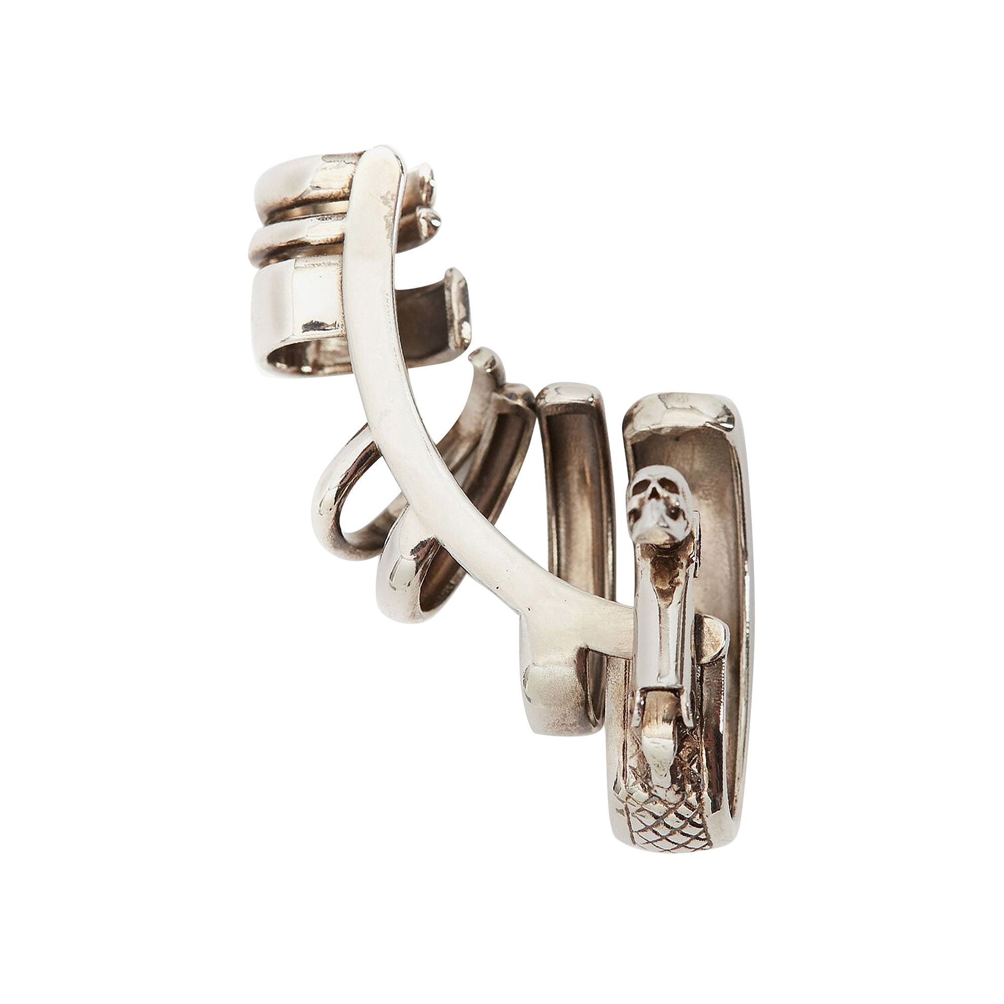 Buy Alexander McQueen Punk Ear Cuff 'Antique Silver