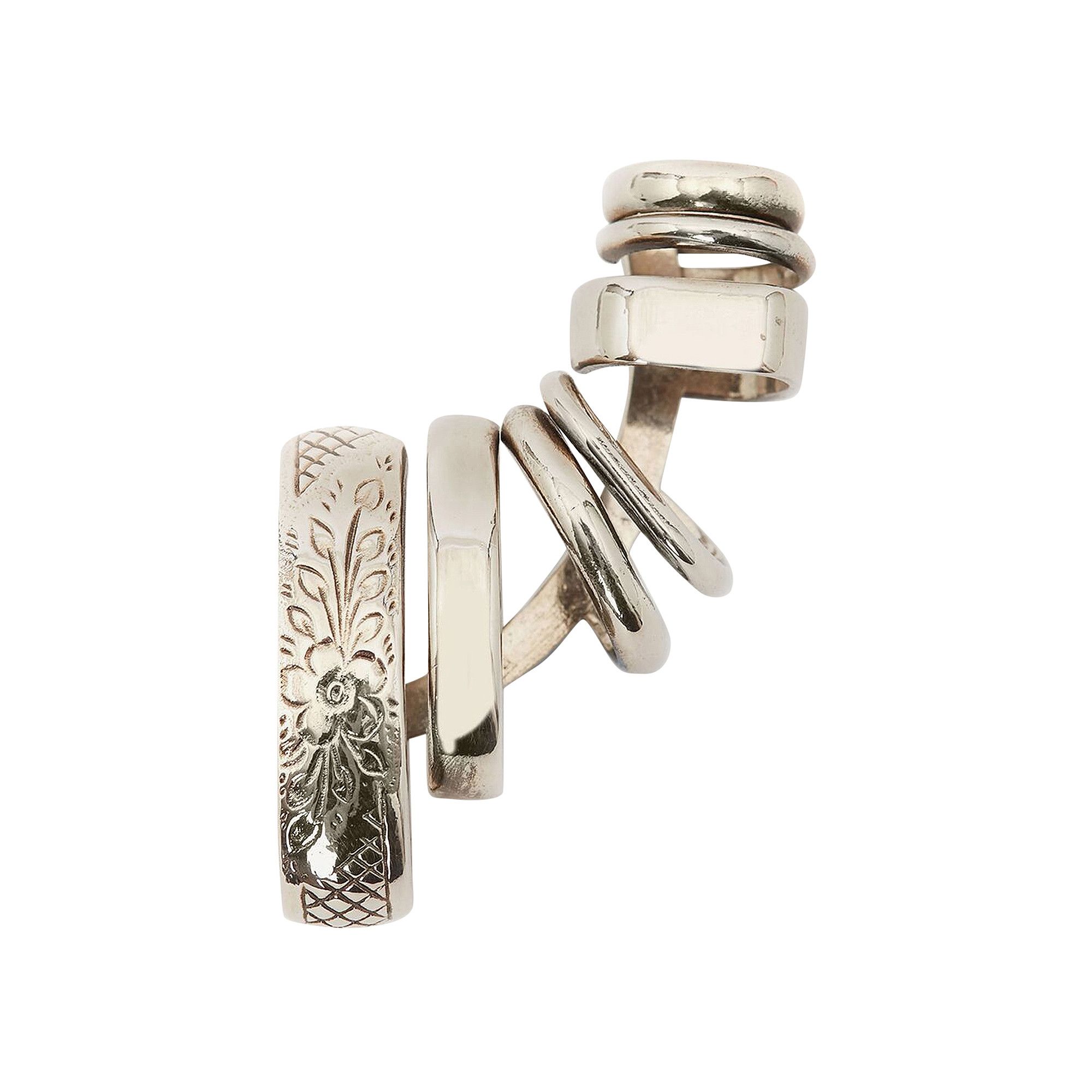 Buy Alexander McQueen Punk Ear Cuff 'Antique Silver