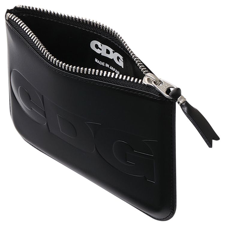 Comme des Garcons Embossed Logo Wallet Black