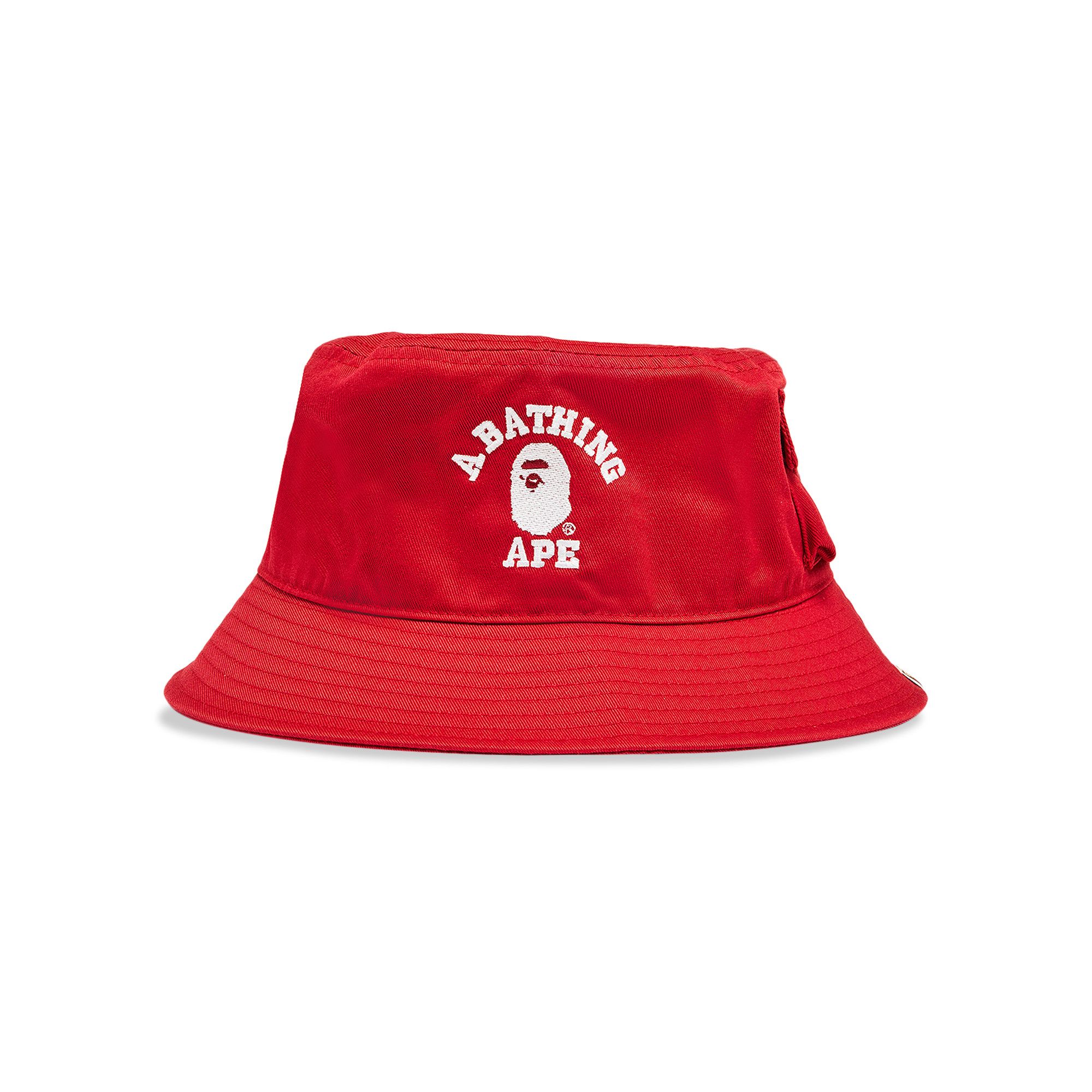 Buy BAPE Logo-Print Bucket Hat 'Red' - 001CPH801015M RED | GOAT