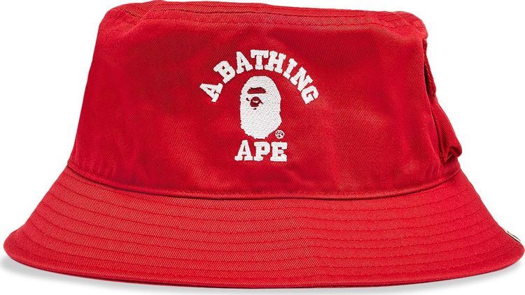 BAPE Logo-Print Bucket Hat 'Red'