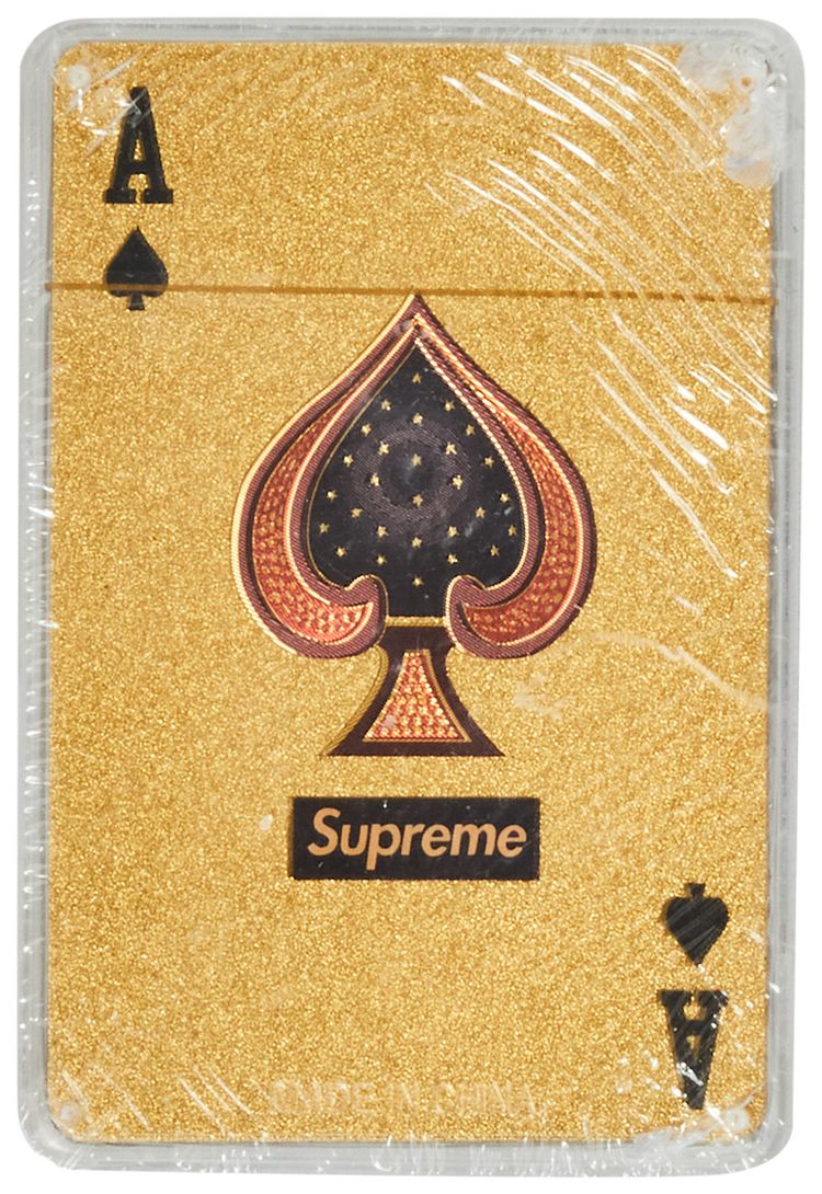 Pre Owned Supreme Poker Cards Gold