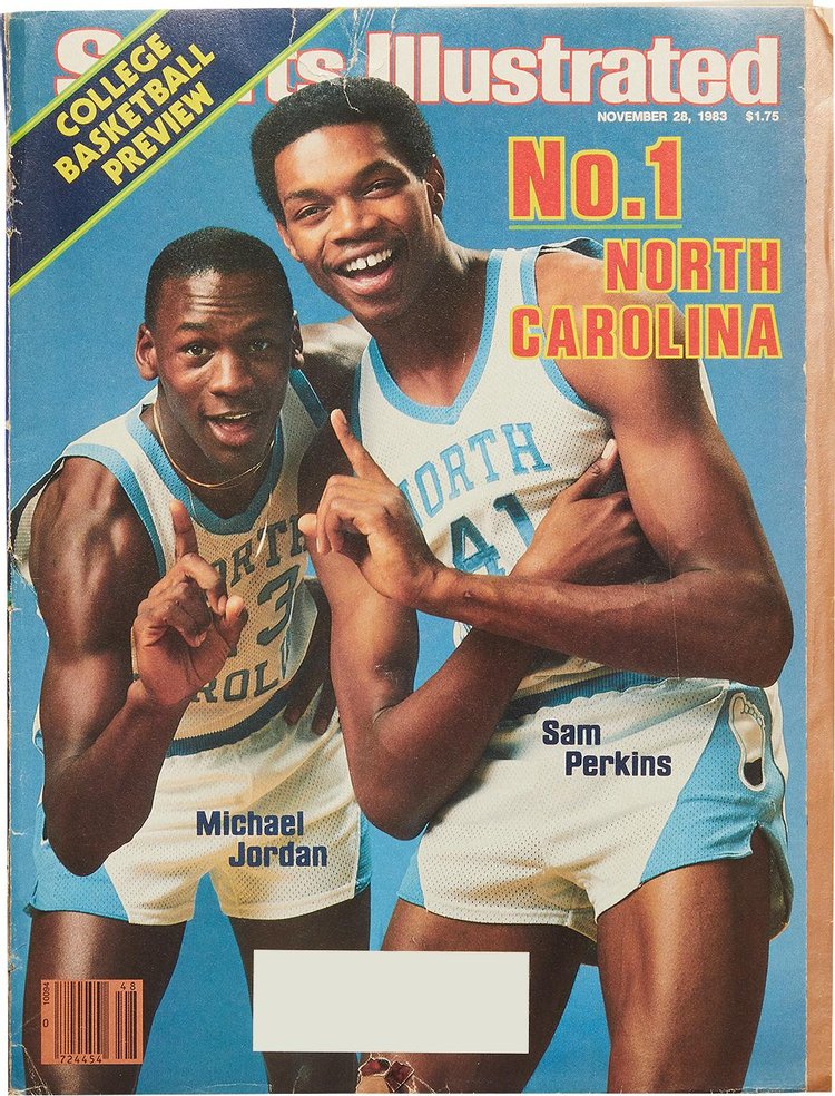 Sports Illustrated Vintage Michael Jordan And Sam Perkins (No.1 North Carolina), November 28, 1983 Issue