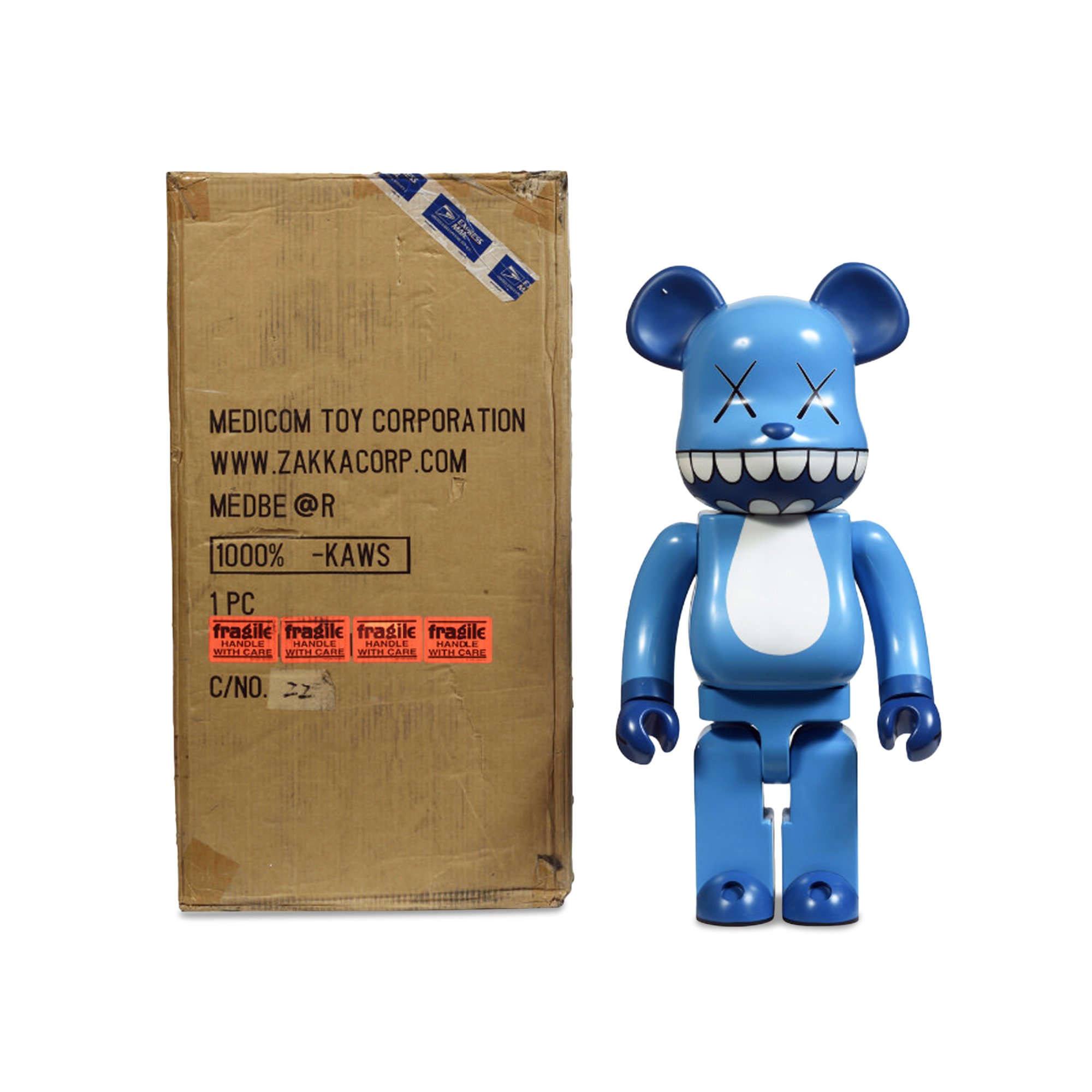 MediCom Toy Bearbrick x A-Nation Kaws Chomper Set 'Blue' | GOAT