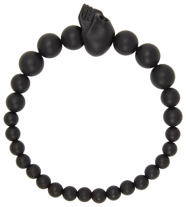 Alexander McQueen Skull Multi Beaded Bracelet Black