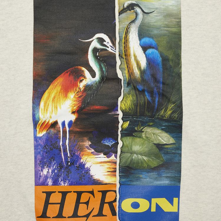 Heron Preston Crewneck Split Herons Grey Melange