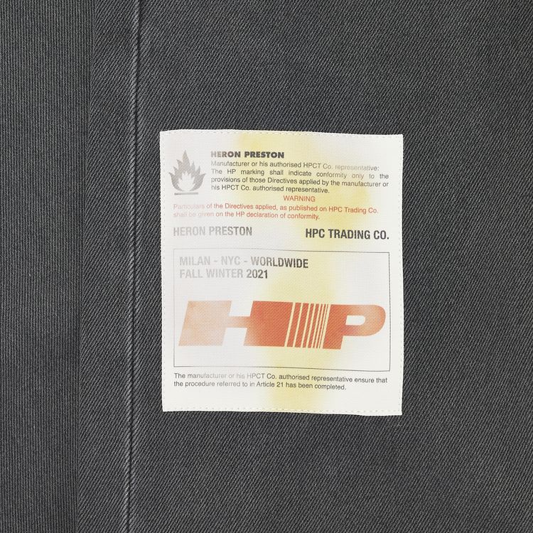 Heron Preston Acid Wash Pence Regular 5 Pocket Pant Black