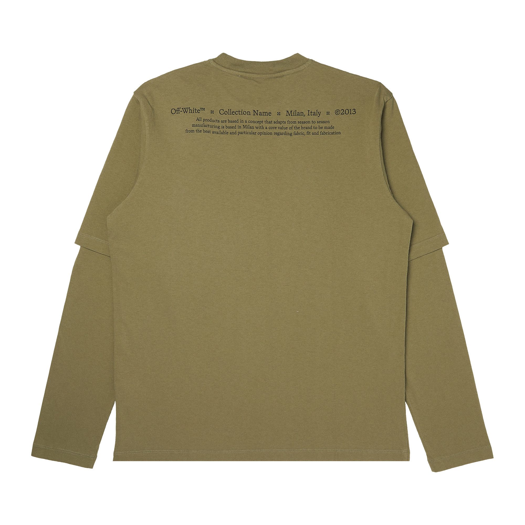 Buy Off-White Caravaggio Boy Double Sleeve Tee 'Green