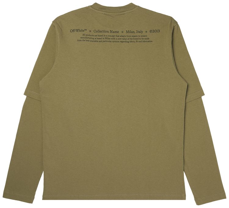 Off White Caravaggio Boy Double Sleeve Tee Green