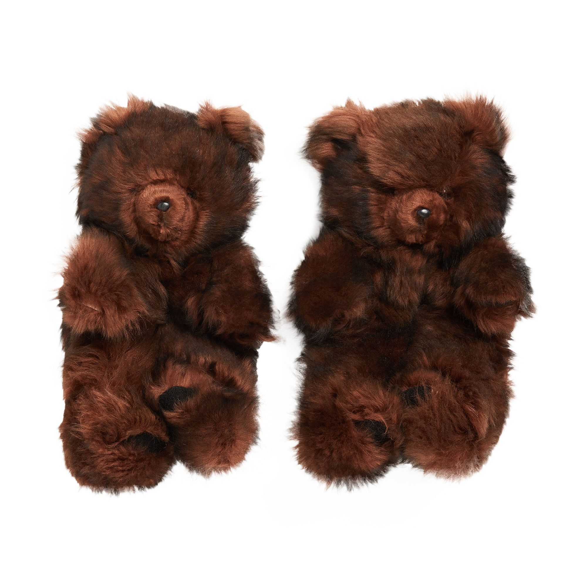 Buy Vetements Fur Plush Shearling Slippers Hug Me Bear UAH21AC304 2402 BRN GOAT