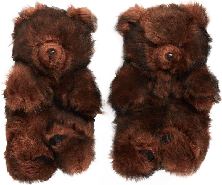 Vetements Fur Plush Shearling Slippers 'Hug Me Bear'