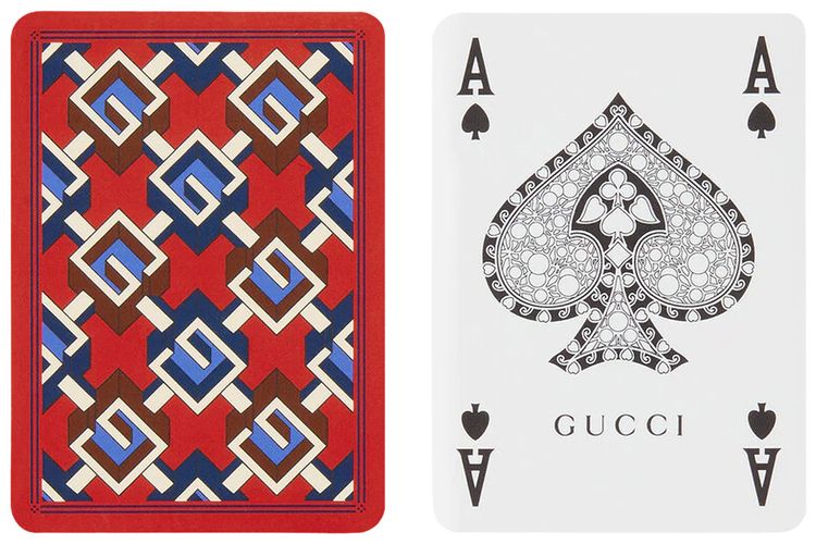 Gucci Geometric G Playing Card Set RedBlueWhite