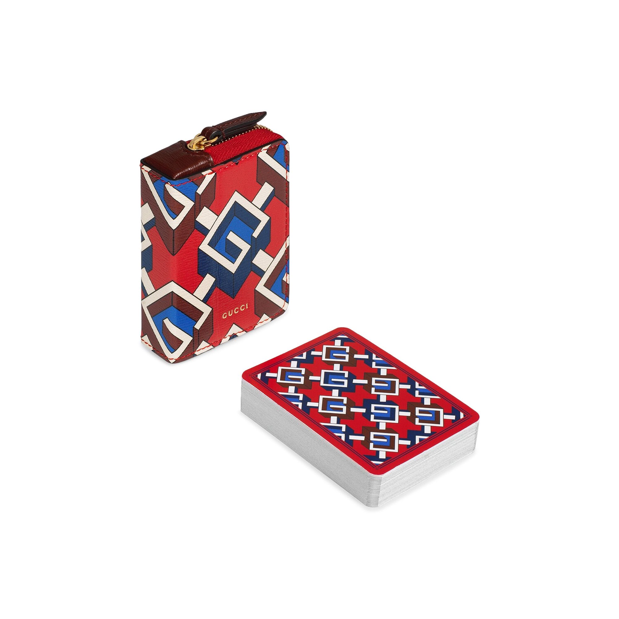 Buy Gucci Geometric G Playing Card Set 'Red/Blue/White
