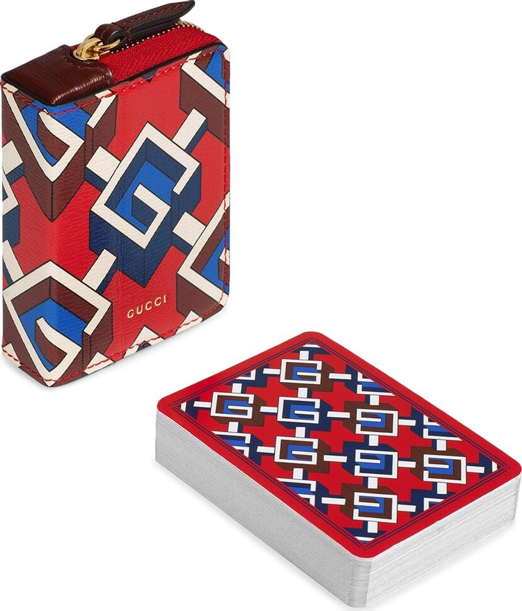 Gucci Geometric G Playing Card Set 'Red/Blue/White'