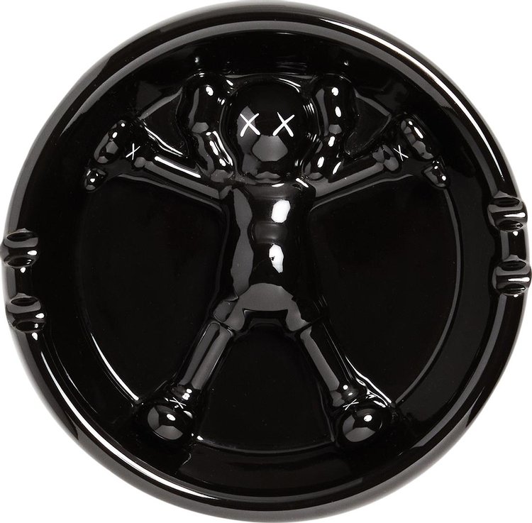 KAWS x OriginalFake Ashtray Ceramic Medicom Toy 'Black'