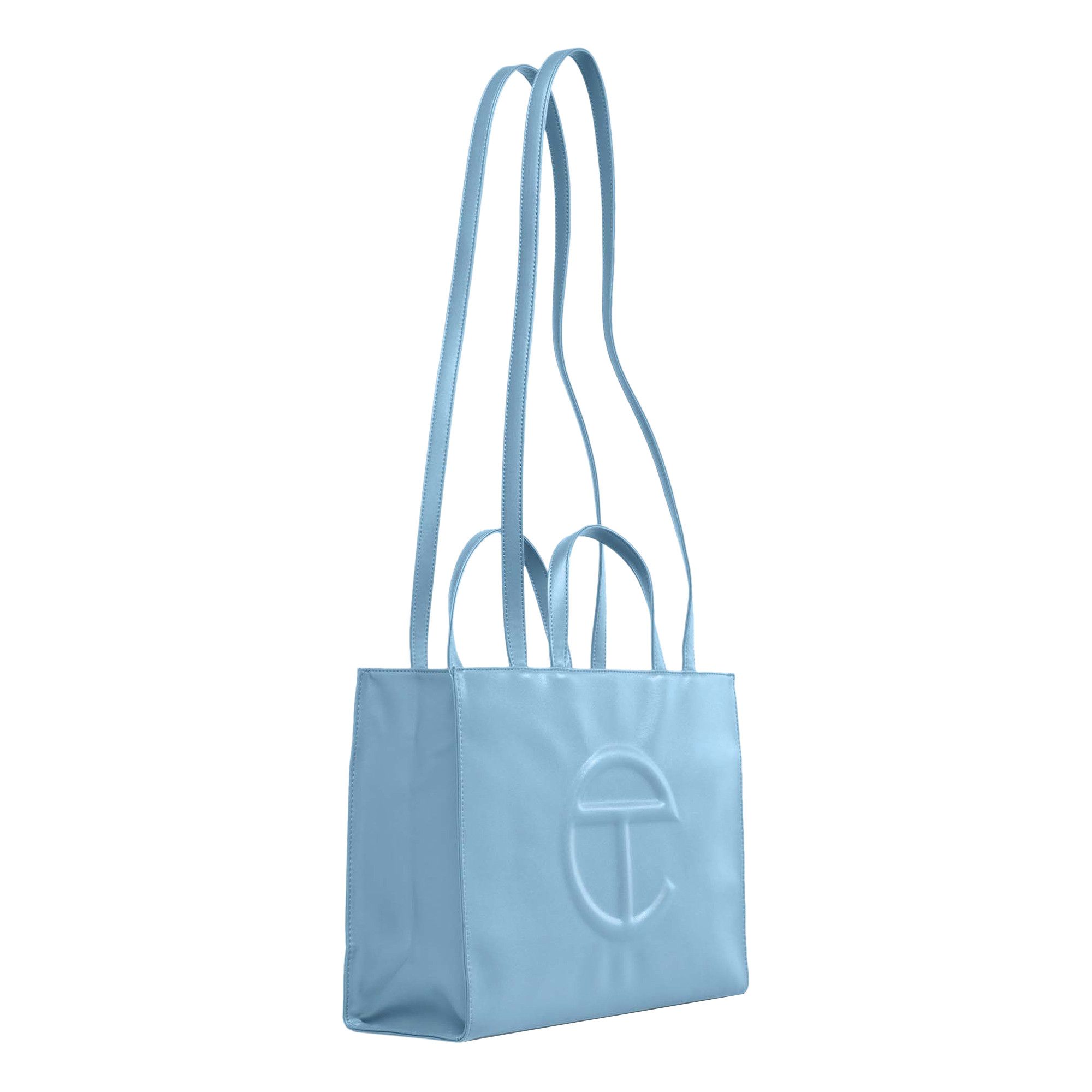 【日本未入荷】Telfar ハット Pool Blue 爽やかすぎ注意！ TELFAR-LOGO-EMBOSSED-BUCKET-