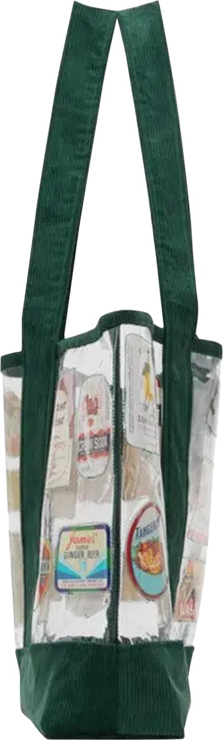 Bode Vinyl Vintage Stamp Tote Green