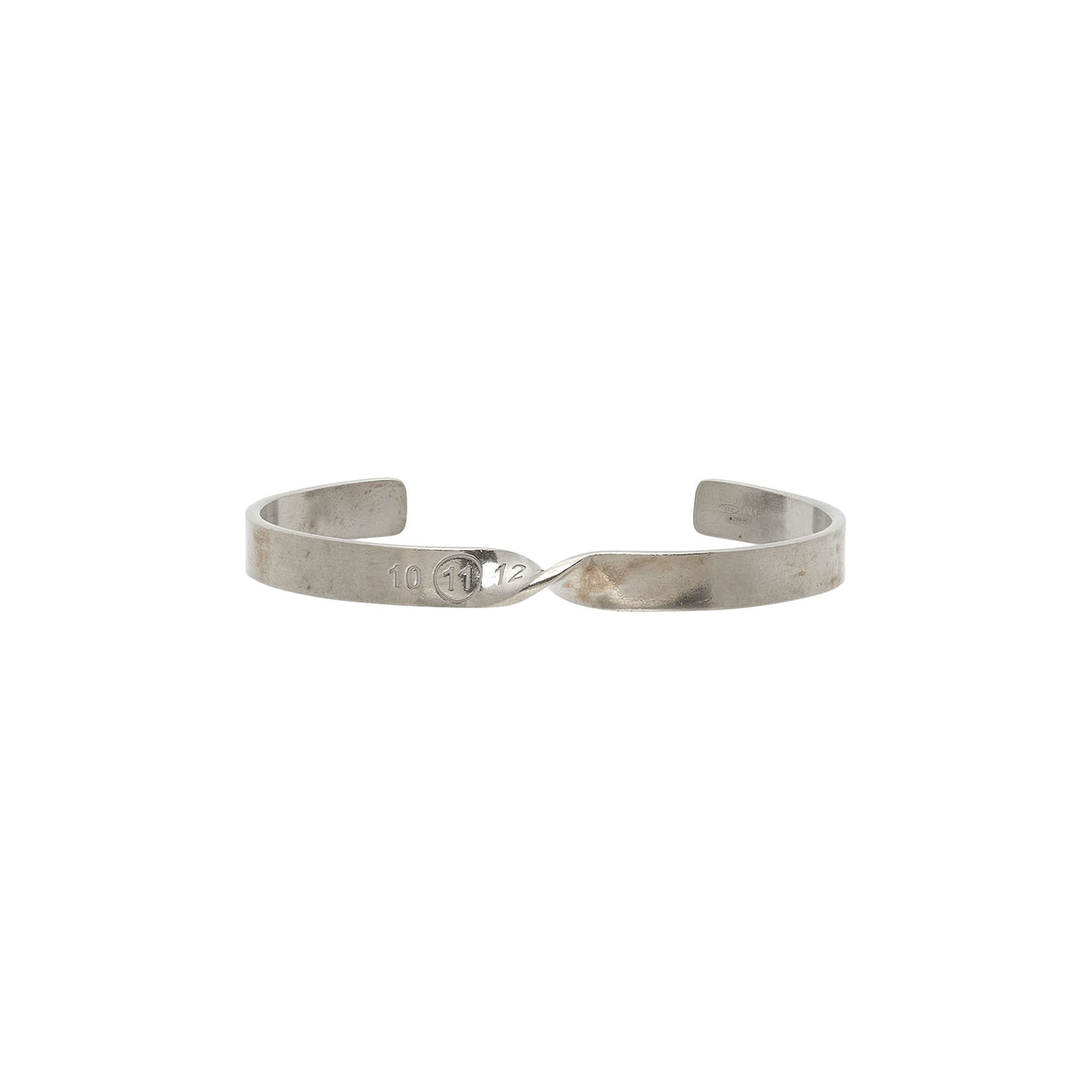 Buy Maison Margiela Twisted Numbers Bracelet 'Silver
