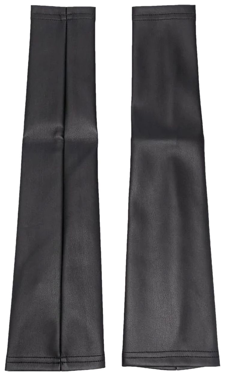 MM6 Maison Margiela Grained Faux Leather Sleeves Black