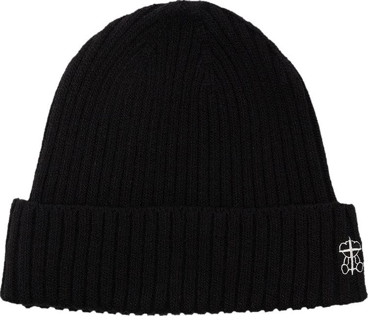 Undercover Ribbed-Knit Beanie 'Black'