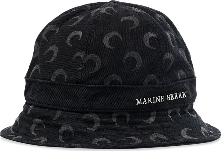 Marine Serre Moon Print Bucket Hat 'Black'