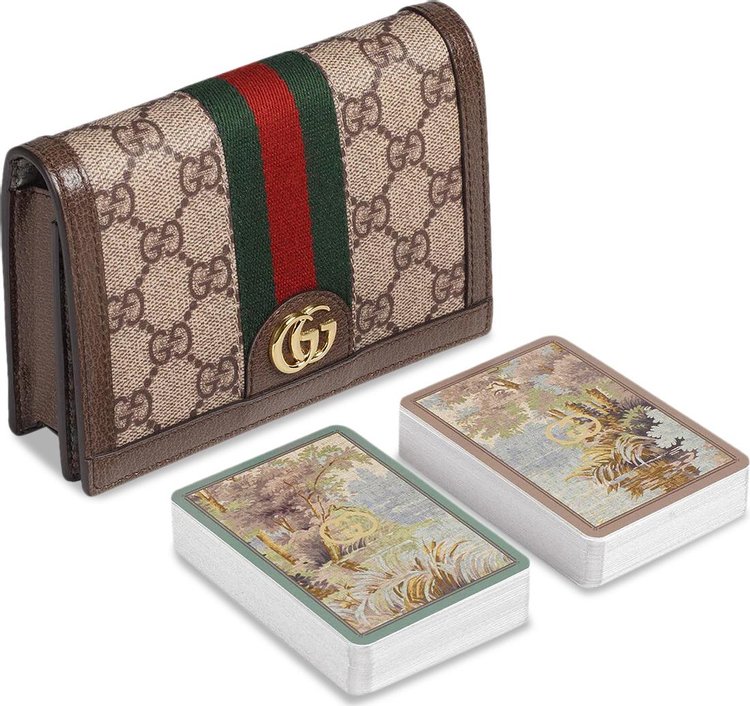 Gucci Double Playing Card Set With Double G 'Beige/Ebony'
