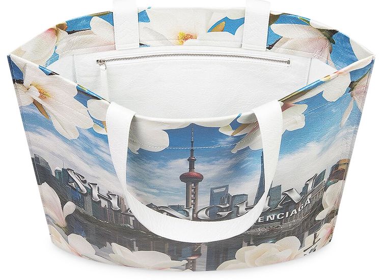 Balenciaga Shopper Medium Shoulder Tote Bag Shanghai