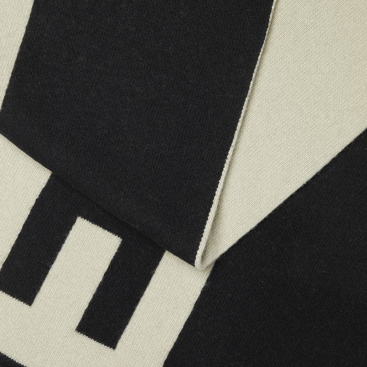 Off White Logo Felted Wool Scarf Light Grey