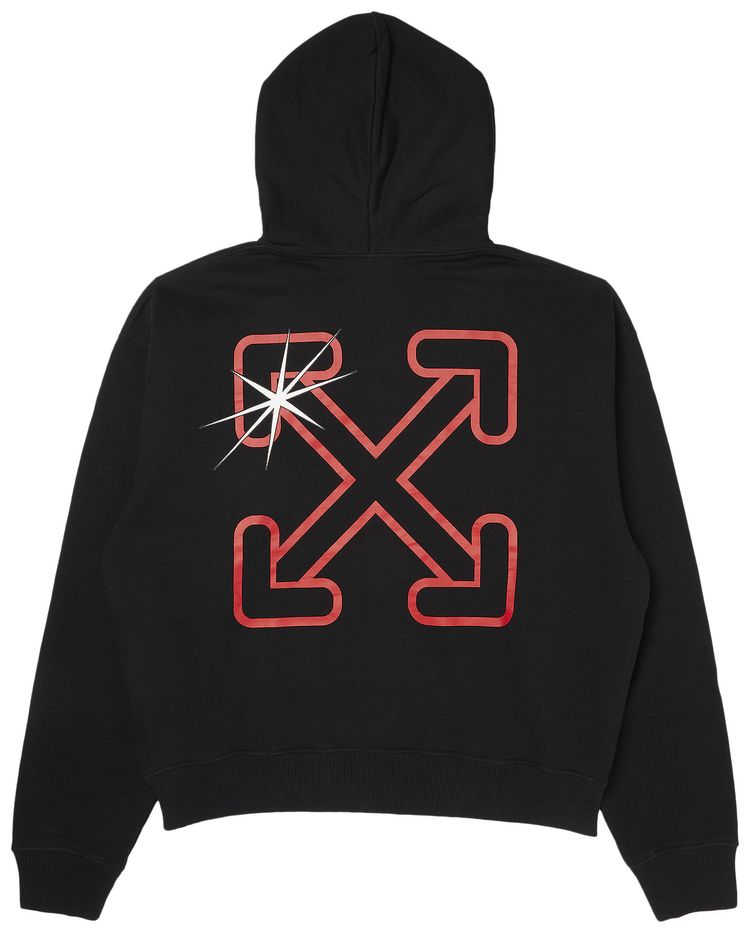 Buy Off-White Starred Arrow Over Hoodie 'Black/Red