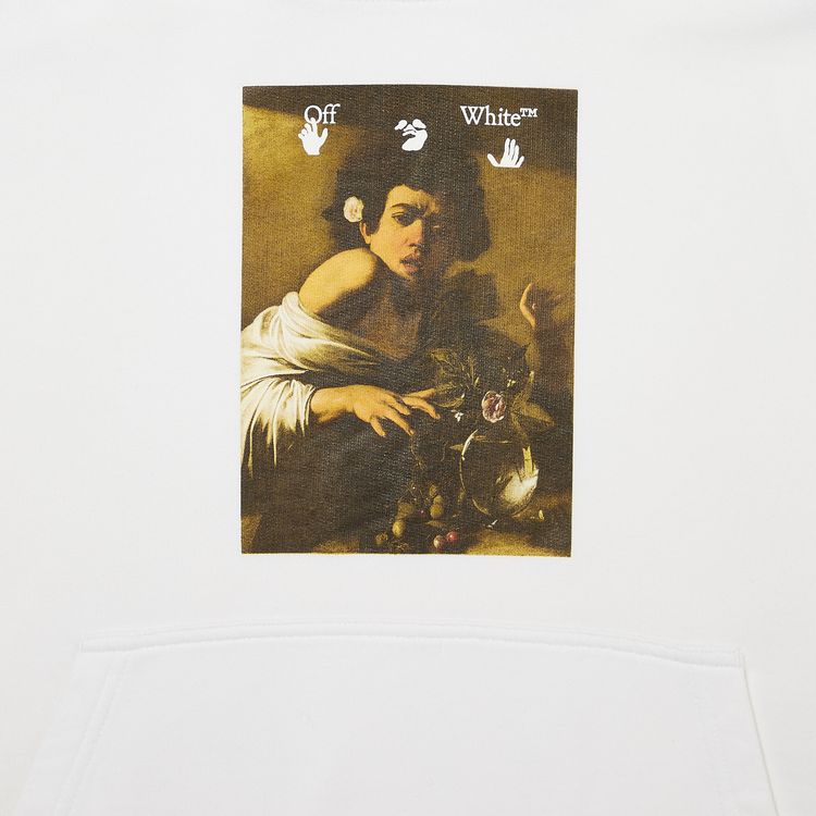 Off White Caravaggio Boy Skate Hoodie WhiteMulticolor