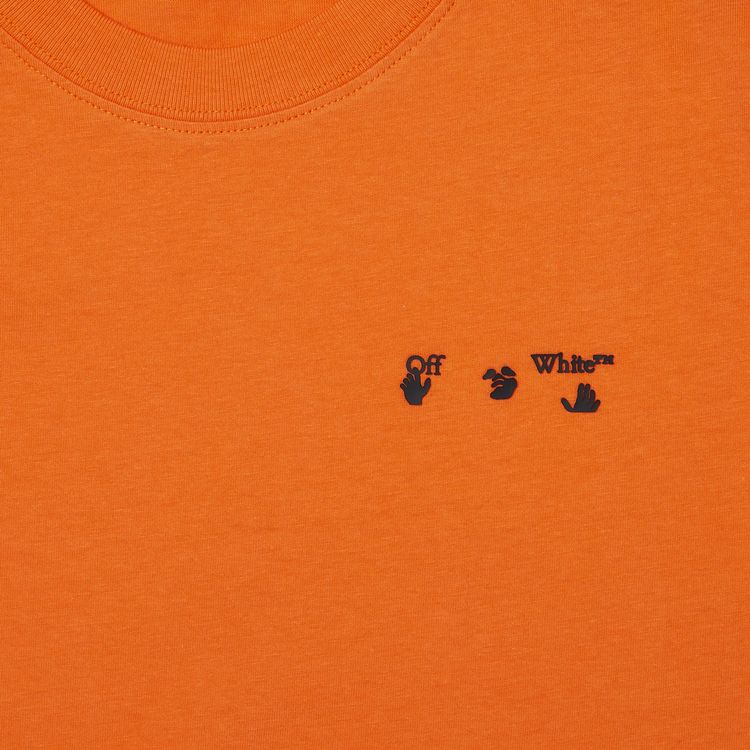 Off White Logo Slim Tee Orange