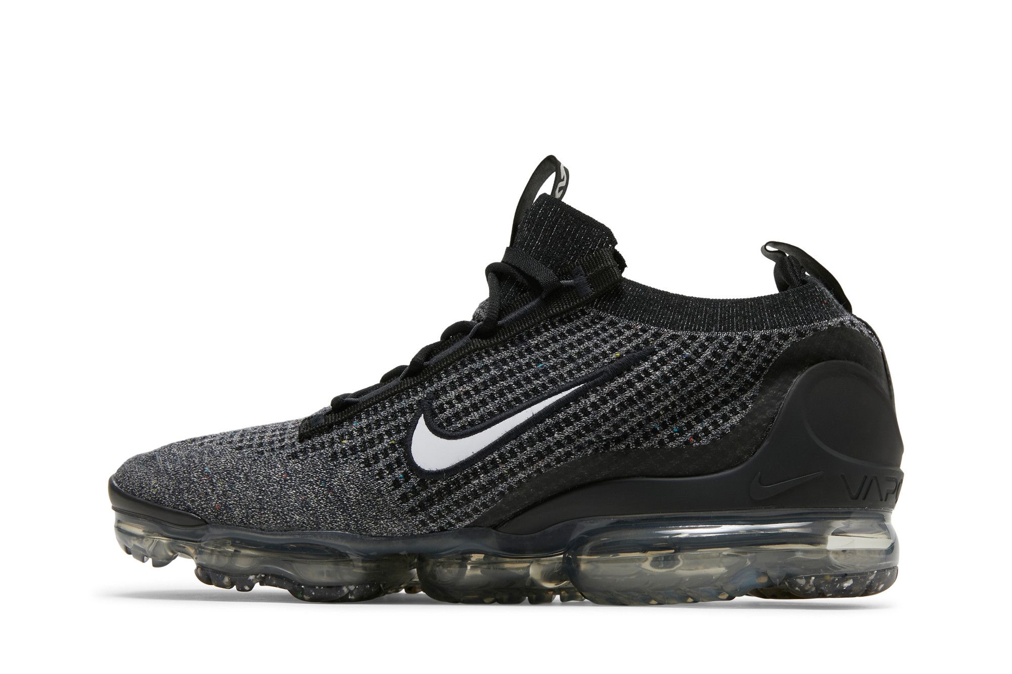 Nike Air VaporMax 2021 FK Black Metallic Silver (Women's) Nike Air Vapormax 2021 Flyknit Sneakers | Black | FARFETCH UK