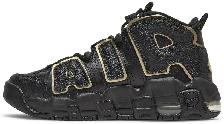 Nike Air More Uptempo GS Black Metallic Gold Star