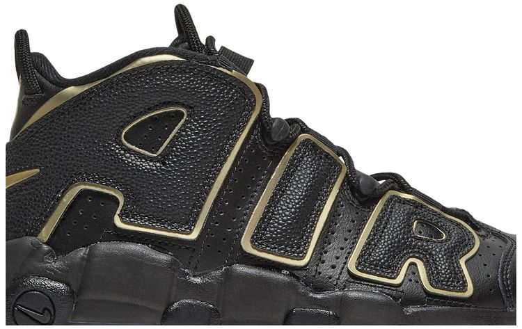 Nike Air More Uptempo GS Black Metallic Gold Star