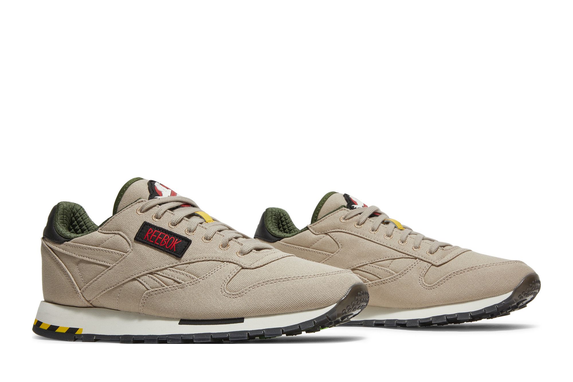 Khaki reebok classics deals