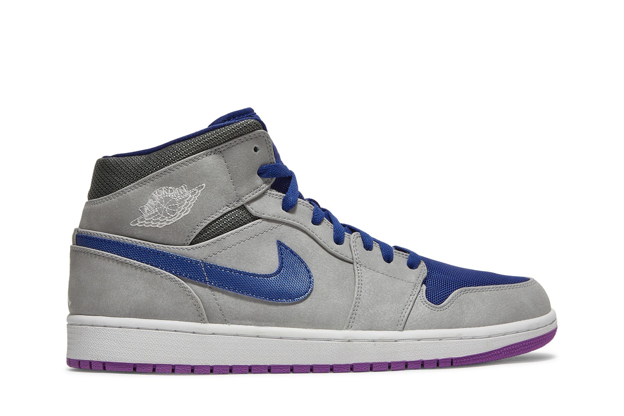 Buy Air Jordan 1 Mid Matte Silver Purple 554724 008 GOAT