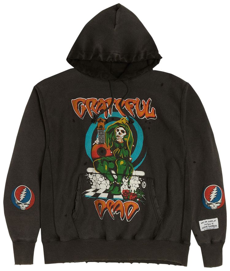 Gallery Dept Grateful Dead Hoodie Black GOAT Exclusive
