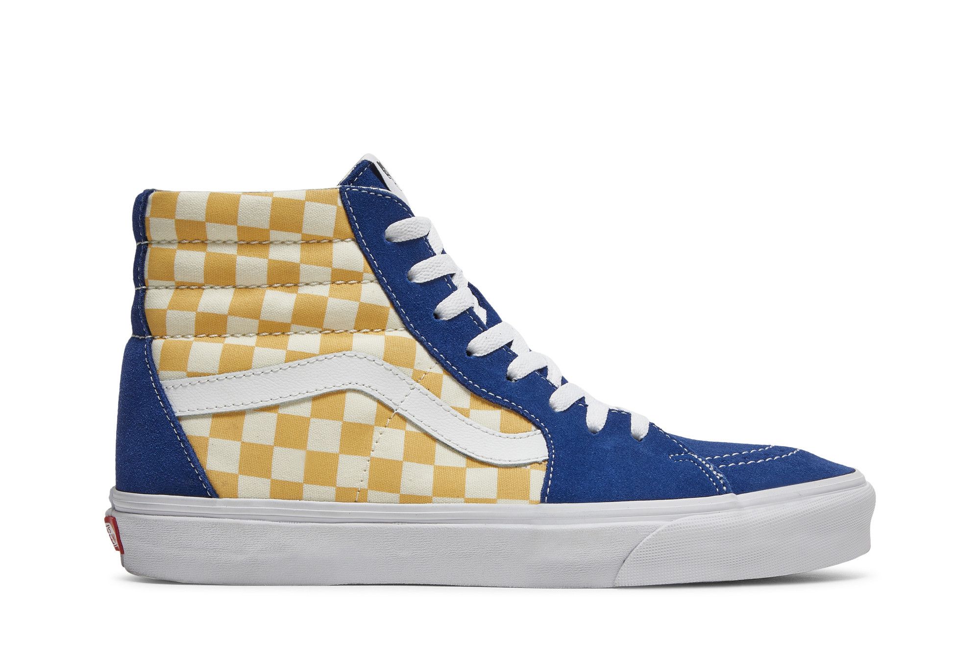 Vans sk8 hi blue checkerboard hotsell