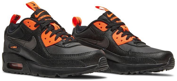 Nike Air Max 90 SE GS Black Total Orange