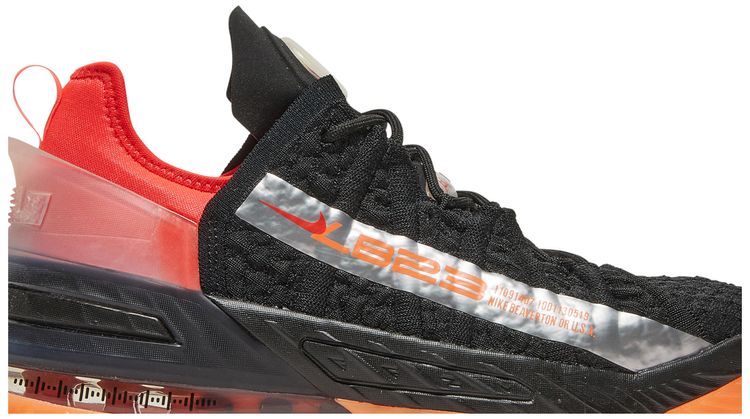 Nike LeBron 18 GS Black Crimson Volt