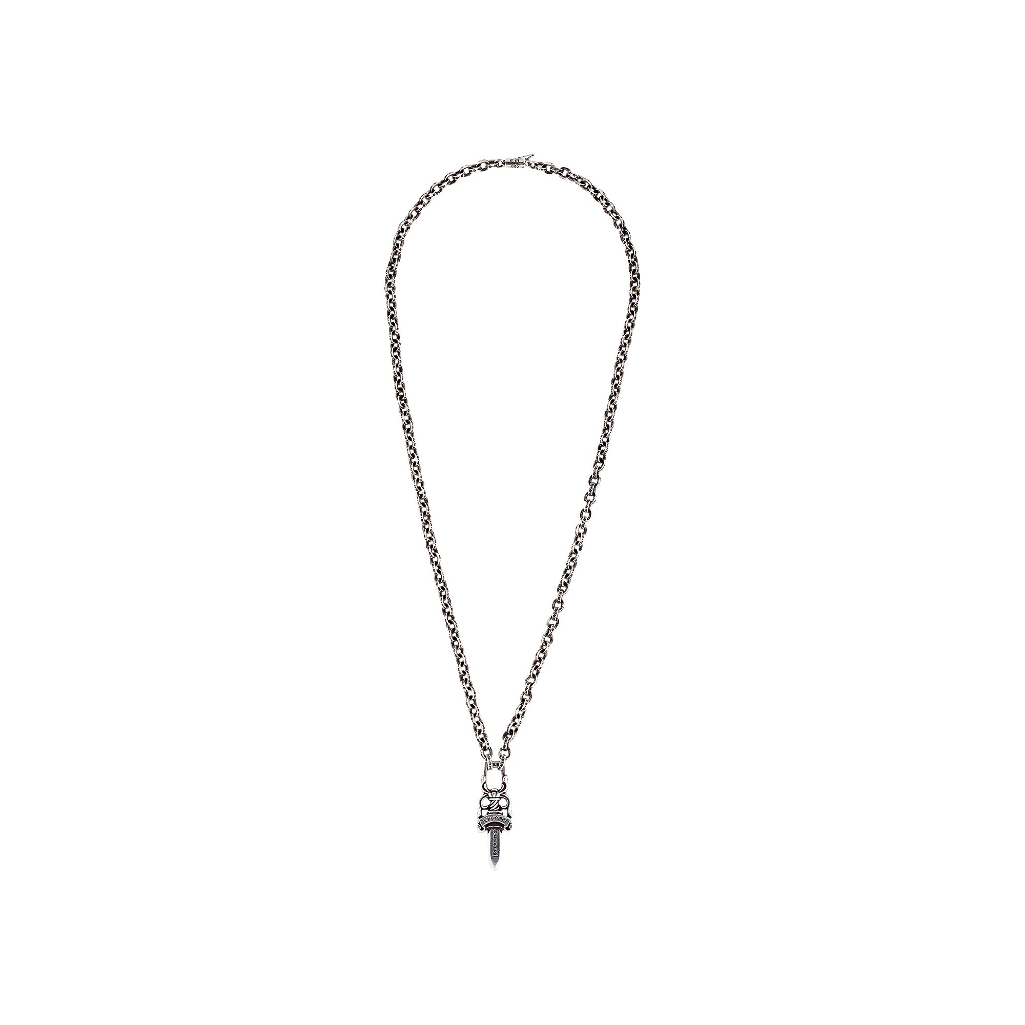 Buy Chrome Hearts Big Double Dagger Pendant And Chain 'Silver