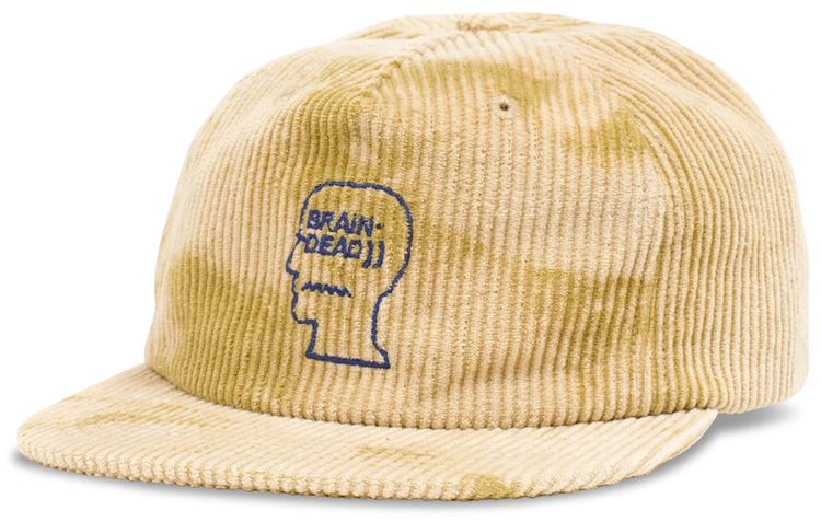 Brain Dead Bleach Cord Logo Head 5 Panel Cap Gold